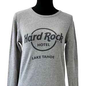 NEW Hard Rock Hotel LAKE TAHOE Long Sleeve Gray THERMAL Top Women’s Mens S Tee
